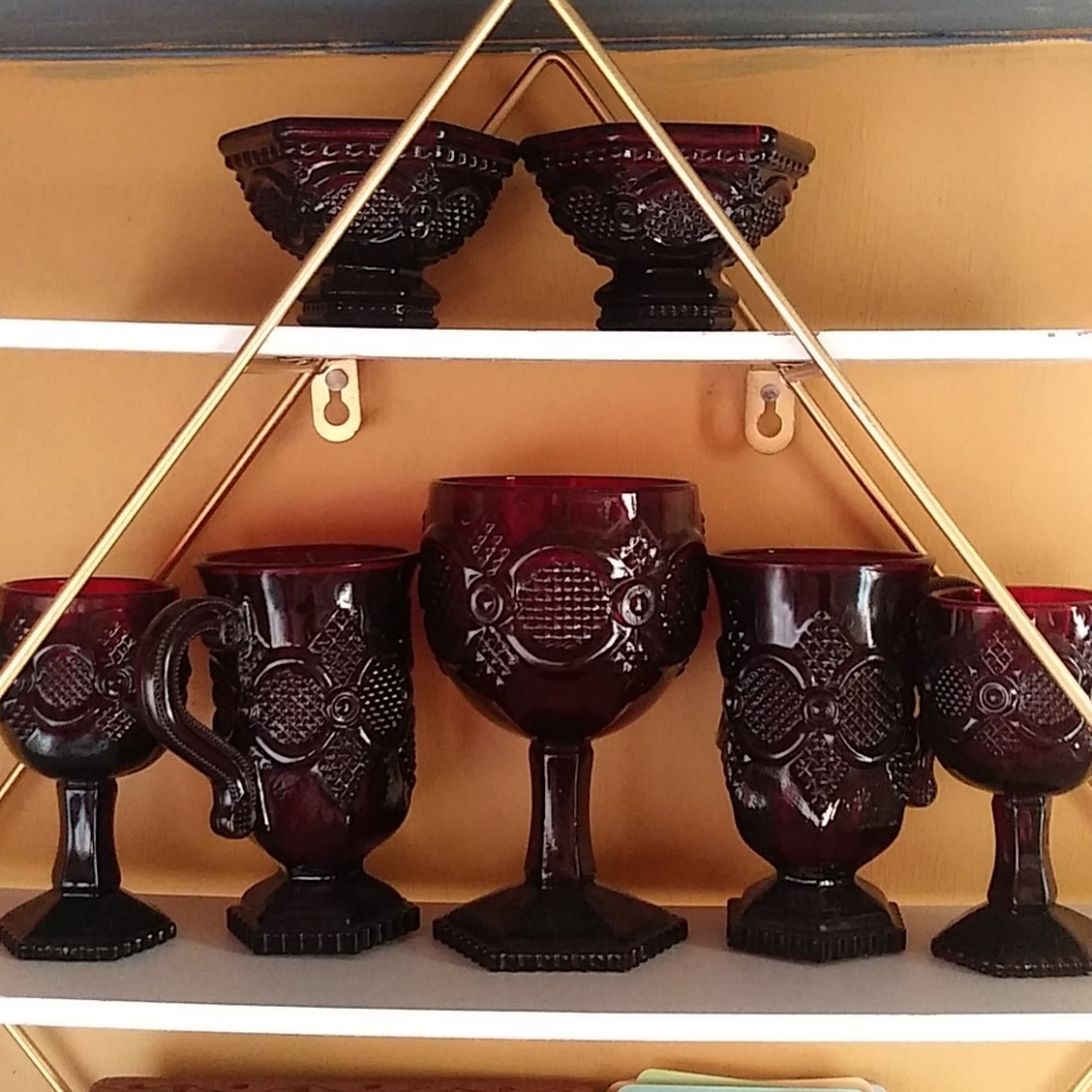 1970s Vintage Avon Glass Cups
